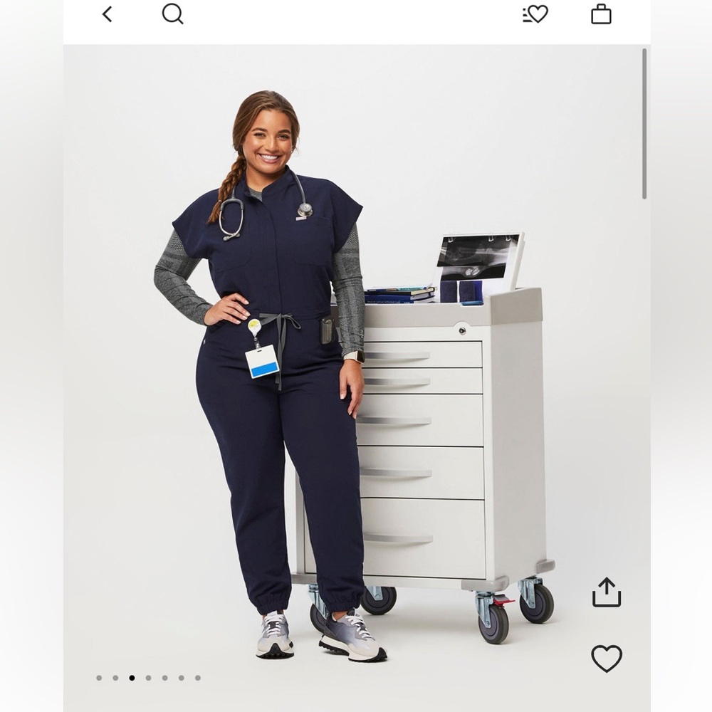FIGS RAFAELA CARGO SCRUBJUMPSUIT NAVY XS